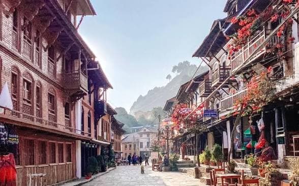 Bandipur Newari bazaar street