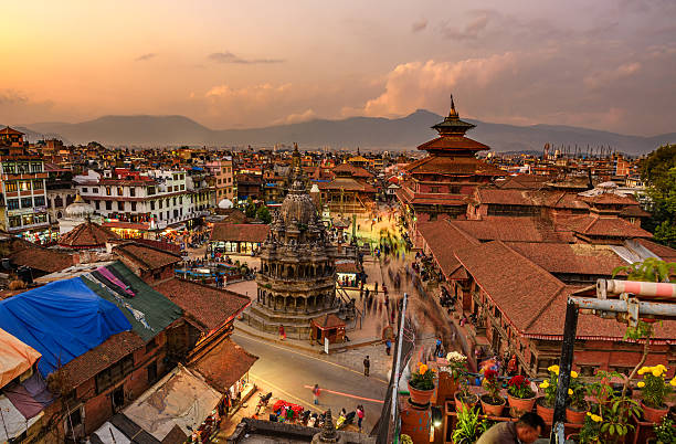 Patan Durbar Square at sunset
